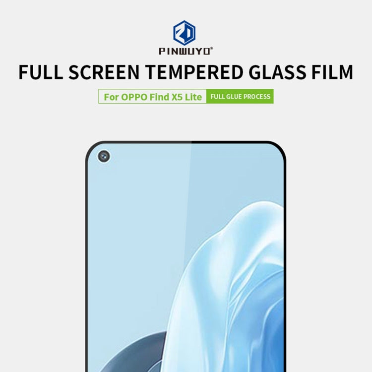For OPPO Find X5 Lite / Reno7 5G PINWUYO 9H 2.5D Full Screen Tempered Glass Film(Black) - Others by PINWUYO | Online Shopping South Africa | PMC TechLife | Buy Now Pay Later Mobicred