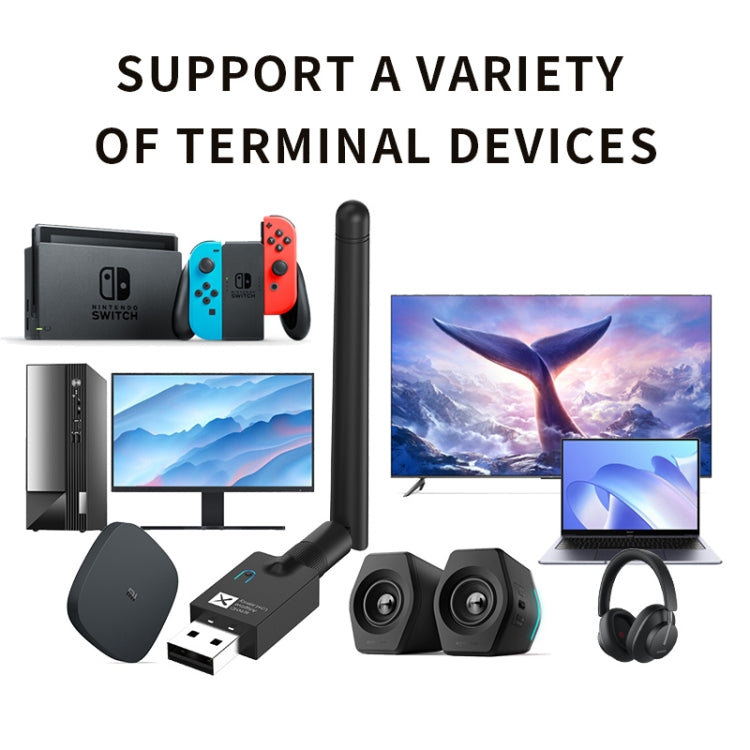 YET-T10 QCC5.2 Qualcomm Low latency Bluetooth Audio Transmitter Support Aptx - Audio Receiver Transmitter by PMC TechLife | Online Shopping South Africa | PMC TechLife