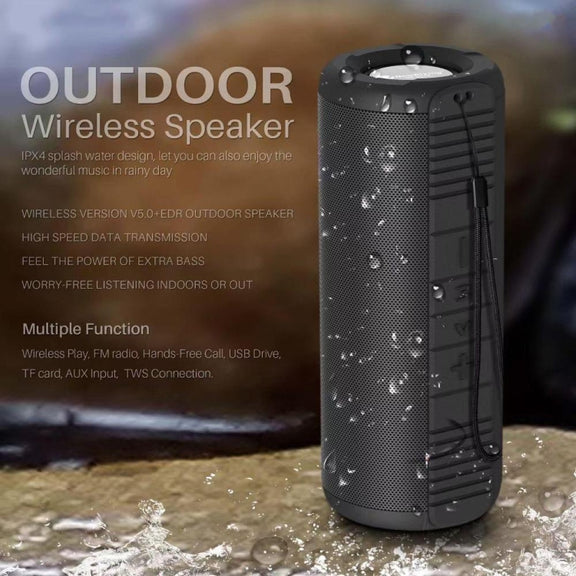 NewRixing NR9019 TWS Portable Stereo Bluetooth Speaker Support TF Card / FM(Green)