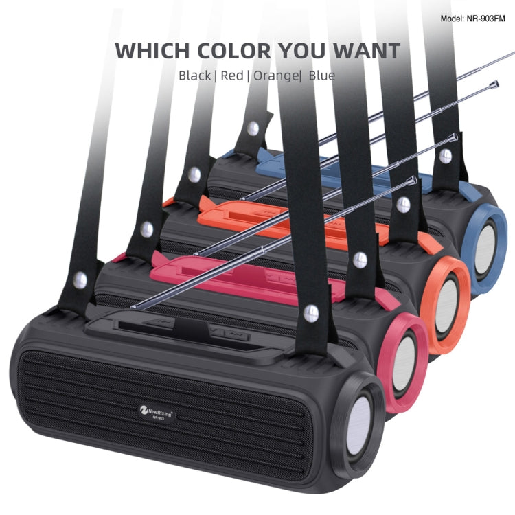 NewRixing NR903F TWS Portable Outdoor Bluetooth Speaker Support TF Card / FM(Blue) - free shipping - PMC TechLife - Order now!