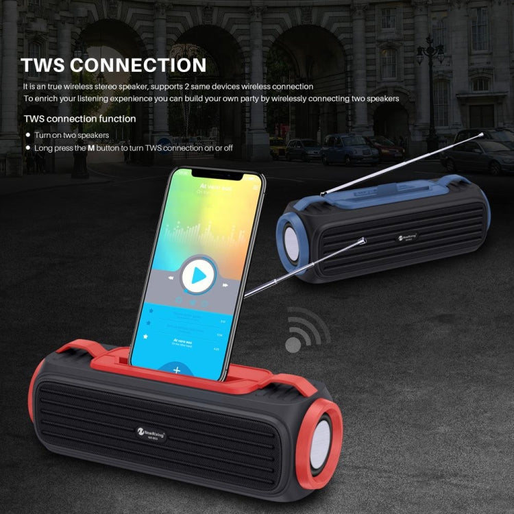 NewRixing NR903F TWS Portable Outdoor Bluetooth Speaker Support TF Card / FM(Red) - Desktop Speaker by NewRixing | Online Shopping South Africa | PMC TechLife | Buy Now Pay Later Mobicred