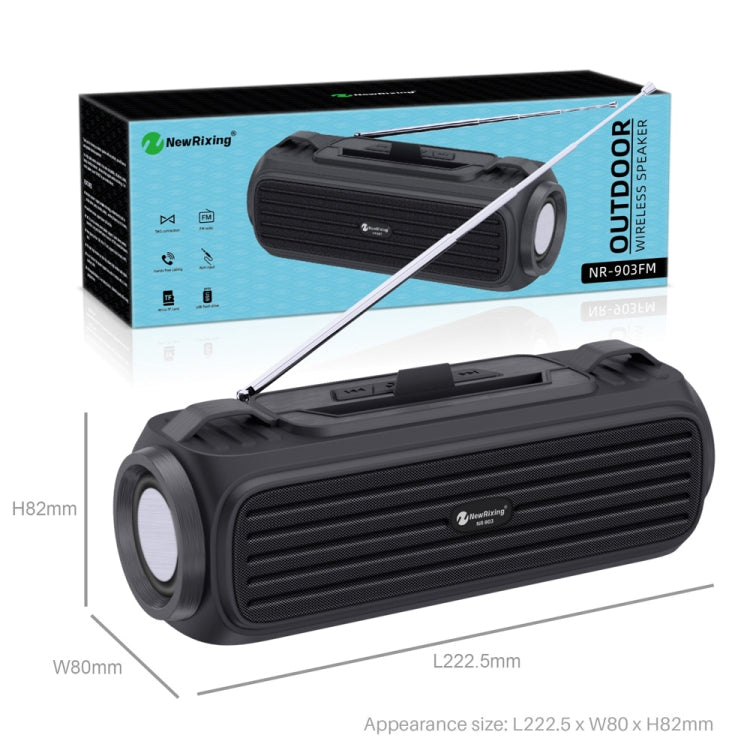 NewRixing NR903F TWS Portable Outdoor Bluetooth Speaker Support TF Card / FM(Orange) - Desktop Speaker by NewRixing | Online Shopping South Africa | PMC TechLife | Buy Now Pay Later Mobicred