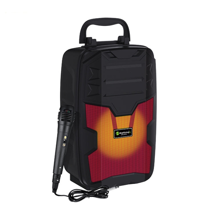 NewRixing NRG401C Outdoor Portable Karaoke Wireless Speaker High-Power Audio Amplifier With Mic(Red) - free shipping - PMC TechLife - Order now!