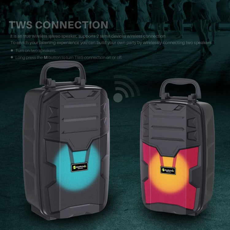 NewRixing NRG401C Outdoor Portable Karaoke Wireless Speaker High-Power Audio Amplifier With Mic(Blue) - free shipping - PMC TechLife - Order now!