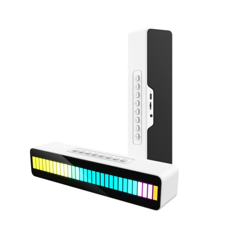 Duosi M8 LED Pickup Rhythm Ambient Light Multi-function TWS Bluetooth Speaker Bar(White) - Desktop Speaker by Duosi | Online Shopping South Africa | PMC Jewellery | Buy Now Pay Later Mobicred