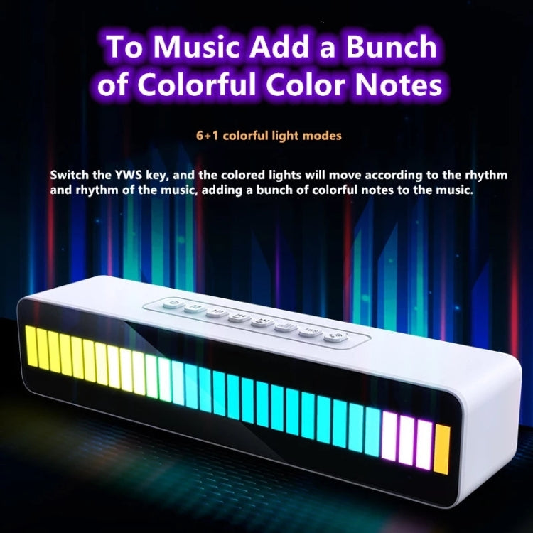Duosi M8 LED Pickup Rhythm Ambient Light Multi-function TWS Bluetooth Speaker Bar(White) - Desktop Speaker by Duosi | Online Shopping South Africa | PMC Jewellery | Buy Now Pay Later Mobicred