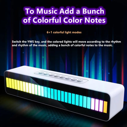 Duosi M8 LED Pickup Rhythm Ambient Light Multi-function TWS Bluetooth Speaker Bar(White) - Desktop Speaker by Duosi | Online Shopping South Africa | PMC Jewellery | Buy Now Pay Later Mobicred