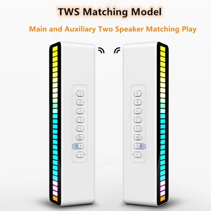 Duosi M8 LED Pickup Rhythm Ambient Light Multi-function TWS Bluetooth Speaker Bar(White) - Desktop Speaker by Duosi | Online Shopping South Africa | PMC Jewellery | Buy Now Pay Later Mobicred