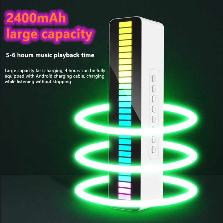Duosi M8 LED Pickup Rhythm Ambient Light Multi-function TWS Bluetooth Speaker Bar(White) - Desktop Speaker by Duosi | Online Shopping South Africa | PMC TechLife | Buy Now Pay Later Mobicred