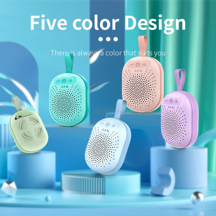 AEC BT513 RGB Light Waterproof Portable Bluetooth Speaker Support FM / TF Card(Light Green) - Mini Speaker by AEC | Online Shopping South Africa | PMC TechLife