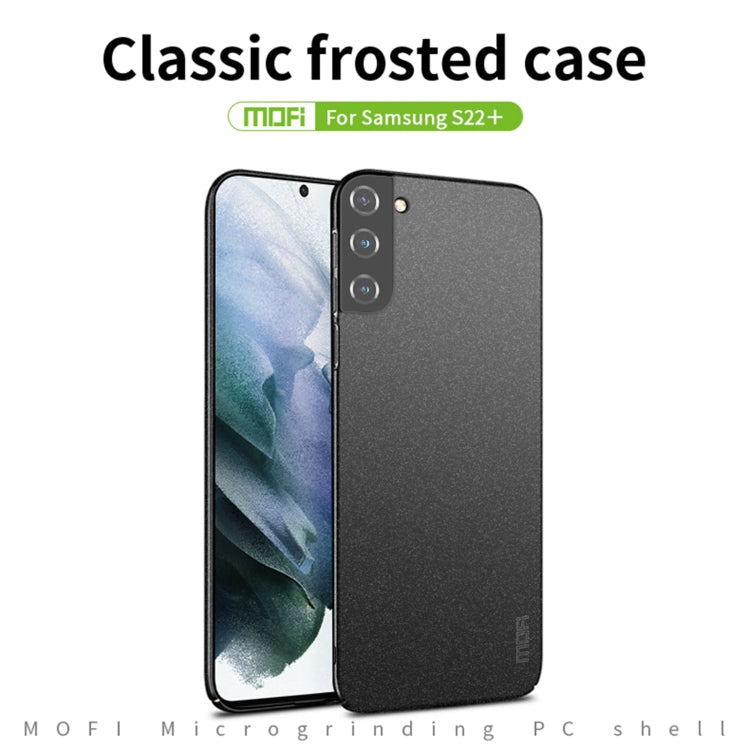 For Samsung Galaxy S22+ 5G MOFI Fandun Series Frosted Ultra-thin PC Hard Phone Case(Black)