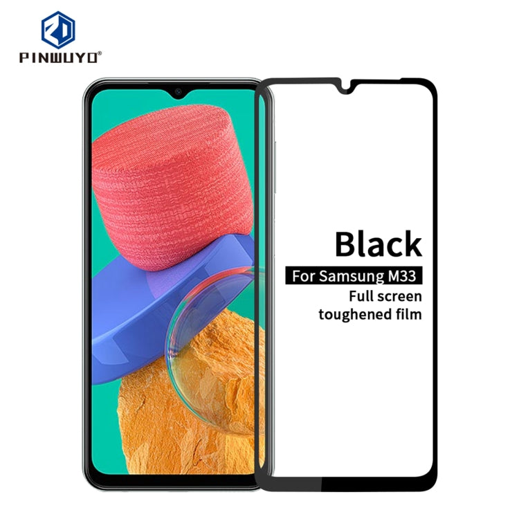 For Samsung Galaxy M33 5G PINWUYO 9H 2.5D Full Screen Tempered Glass Film(Black)