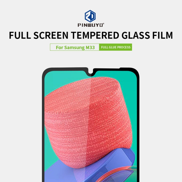 For Samsung Galaxy M33 5G PINWUYO 9H 2.5D Full Screen Tempered Glass Film(Black)