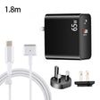 PD-65W USB-C / Type-C + QC3. 0 USB Laptop Charging Adapter + 1.8m USB-C / Type-C to MagSafe 2 / T Head Data Cable, UK Plug / US Plug(Black) - free shipping - PMC TechLife - Order now!
