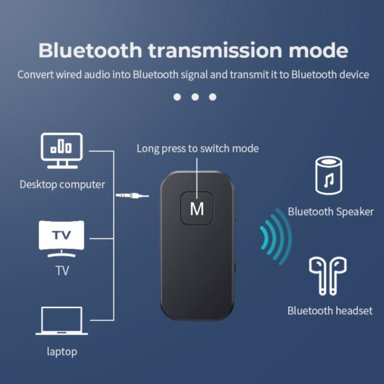 BT03 2 in 1 Bluetooth 5.1 Audio Receiver & Transmitter Car Hands-free Calls - Audio Receiver Transmitter by PMC TechLife | Online Shopping South Africa | PMC TechLife