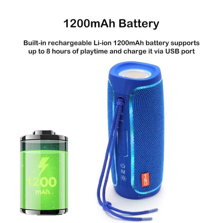 T&G TG288 TWS Portable LED Light Bluetooth Speaker(Green) - Desktop Speaker by T&G | Online Shopping South Africa | PMC TechLife | Buy Now Pay Later Mobicred