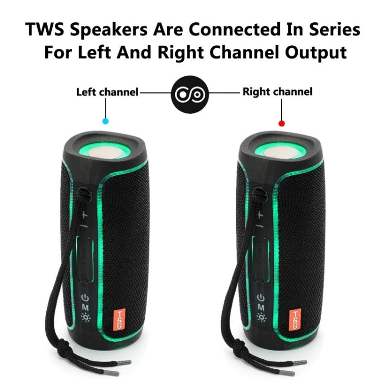 T&G TG288 TWS Portable LED Light Bluetooth Speaker(Green) - Desktop Speaker by T&G | Online Shopping South Africa | PMC TechLife | Buy Now Pay Later Mobicred