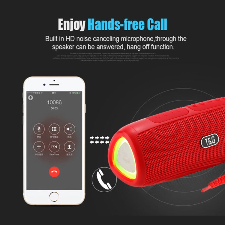 T&G TG344 Portable LED Light TWS Wireless Bluetooth Speaker(Red) - Desktop Speaker by T&G | Online Shopping South Africa | PMC TechLife | Buy Now Pay Later Mobicred