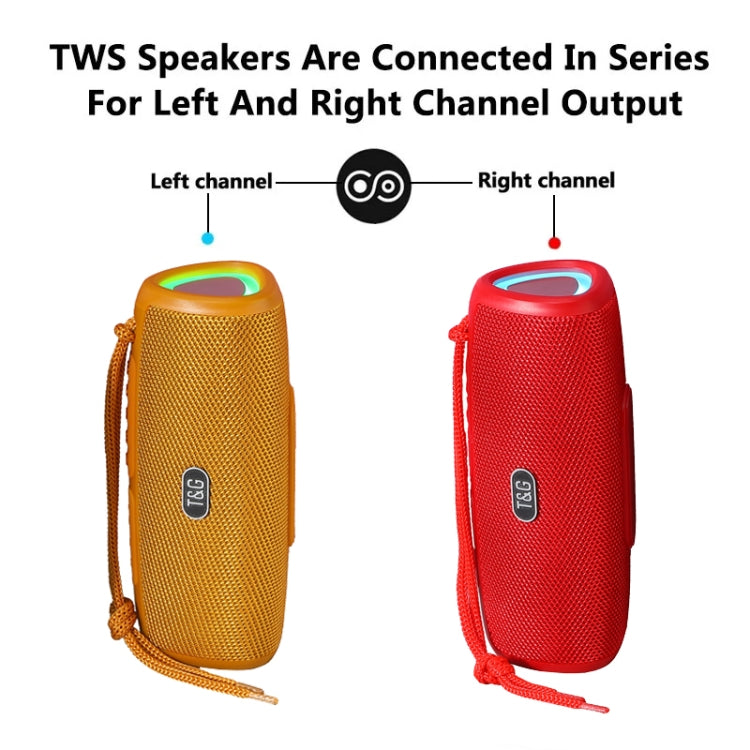 T&G TG344 Portable LED Light TWS Wireless Bluetooth Speaker(Gray) - Desktop Speaker by T&G | Online Shopping South Africa | PMC TechLife | Buy Now Pay Later Mobicred