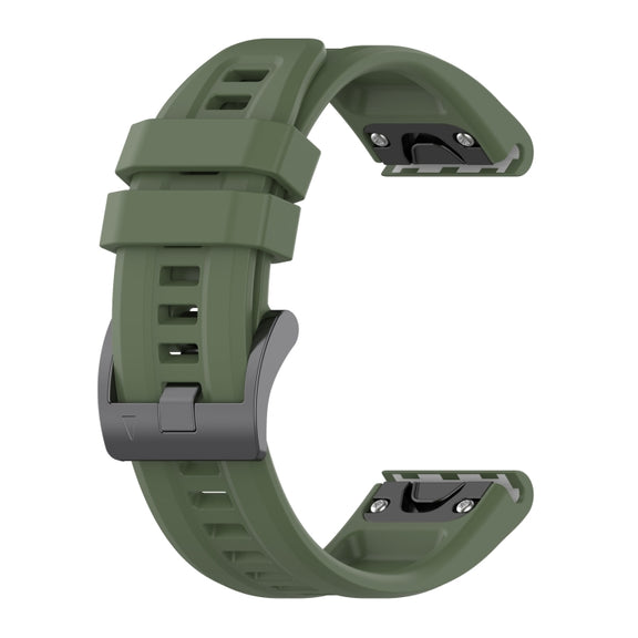 Compatible with Garmin EPIX Gen2 22mm Silicone Solid Color Watch Band(Dark Green)