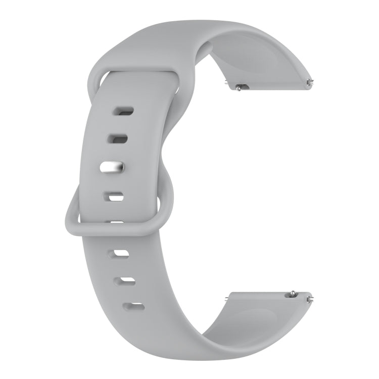 For Amazfit Pace 22mm Silicone Solid Color Watch Band(Grey) - Watch Bands by PMC TechLife | Online Shopping South Africa | PMC TechLife | Buy Now Pay Later Mobicred