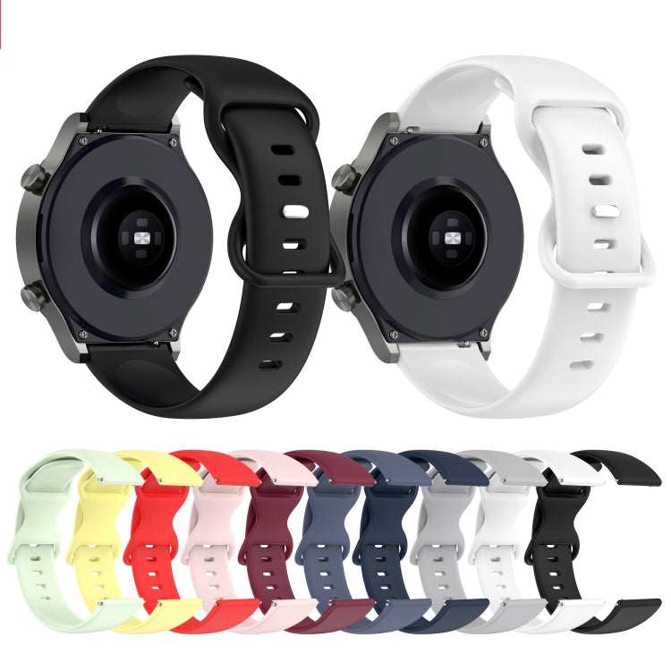 For Amazfit Pace 22mm Silicone Solid Color Watch Band(Grey)