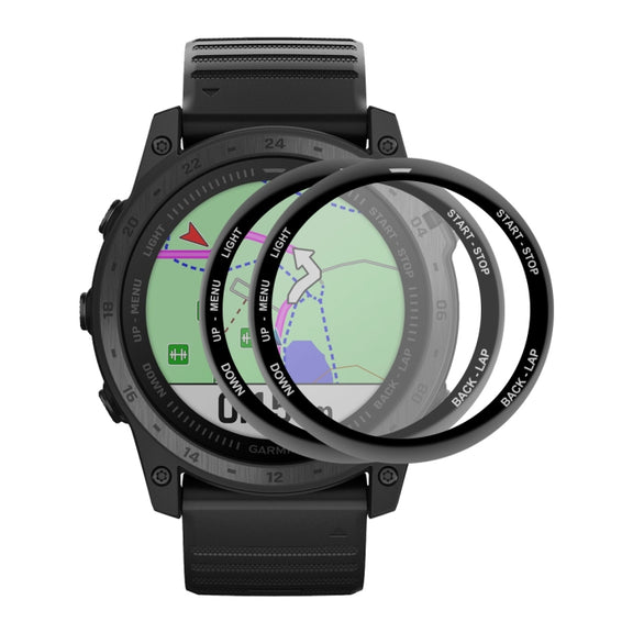 2 PCS Compatible with Garmin Tactix 7 / 7 Pro ENKAY 3D Full Coverage Soft PC Edge + PMMA HD Screen Watch Film