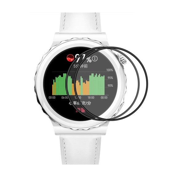 2 PCS For Huawei Watch GT 3 Pro 43mm ENKAY 3D Full Coverage Soft PC Edge + PMMA HD Screen Watch Film