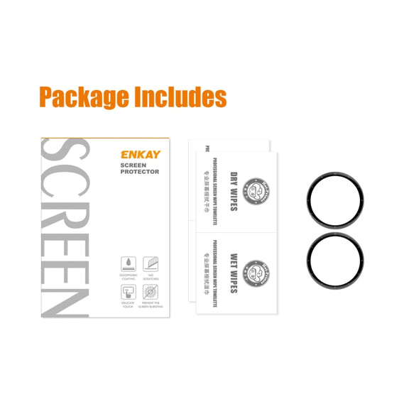 2 PCS For Huawei Watch GT 3 Pro 46mm ENKAY 3D Full Coverage Soft PC Edge + PMMA HD Screen Watch Film