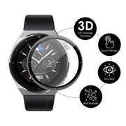 2 PCS For Huawei Watch GT 3 Pro 46mm ENKAY 3D Full Coverage Soft PC Edge + PMMA HD Screen Watch Film
