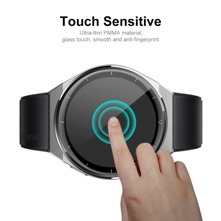 5 PCS For Huawei Watch GT 3 Pro 46mm ENKAY 3D Full Coverage Soft PC Edge + PMMA HD Screen Watch Film