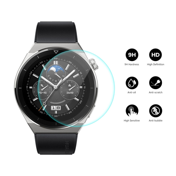 5 PCS For Huawei Watch GT 3 Pro 46mm ENKAY 0.2mm 9H Tempered Glass Screen Protector Watch Film - Screen Protector by ENKAY | Online Shopping South Africa | PMC TechLife | Buy Now Pay Later Mobicred