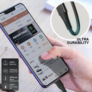 ENKAY PD 20W 3A USB-C / Type-C to 8 Pin Fast Charging Nylon Braided Data Cable, Length:1m(Green)