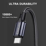 ENKAY PD 20W 3A USB-C / Type-C to 8 Pin Elbow Fast Charging Nylon Braided Data Cable, Length:2m(Green)