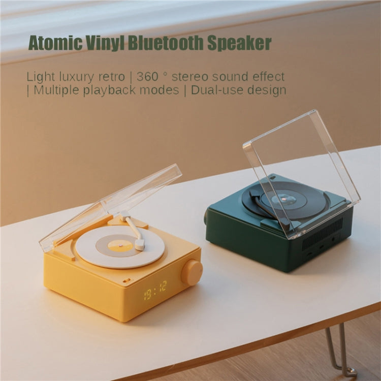 Duosi X11 Vinyl Atomic Retro Bluetooth Speaker Desktop Creative Alarm Clock(Pink) - free shipping - PMC Jewellery - Order now!