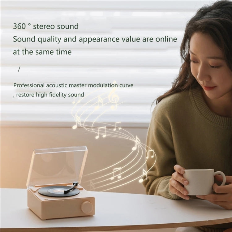 Duosi X11 Vinyl Atomic Retro Bluetooth Speaker Desktop Creative Alarm Clock(White) - free shipping - PMC TechLife - Order now!