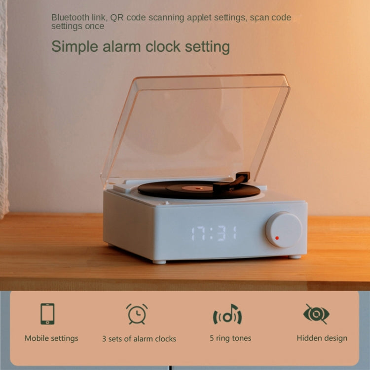 Duosi X11 Vinyl Atomic Retro Bluetooth Speaker Desktop Creative Alarm Clock(Yellow) - free shipping - PMC Jewellery - Order now!