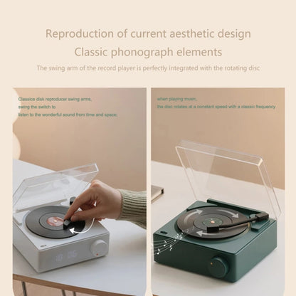Duosi X11 Vinyl Atomic Retro Bluetooth Speaker Desktop Creative Alarm Clock(Pink) - free shipping - PMC Jewellery - Order now!