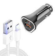 TE-P23 38W PD 20W USB-C / Type-C + QC3. 0 USB Triangle Car Charger + USB to 8 Pin Data Cable, Length: 1m(Black)