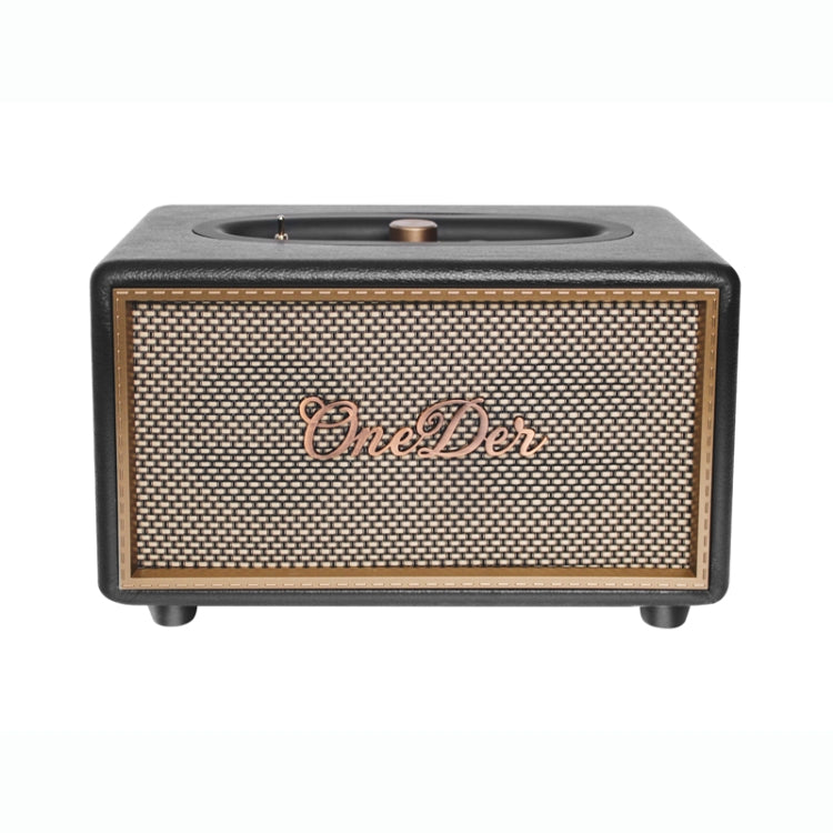 Oneder D6 40W Retro Classic Wooden Portable Outdoor Bluetooth Speaker(Black) - free shipping - PMC Jewellery - Order now!
