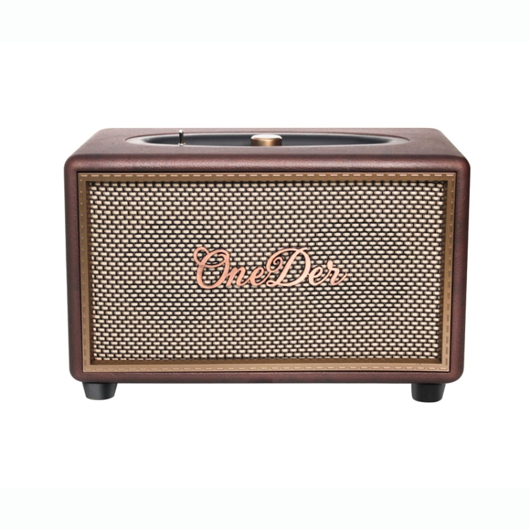 Oneder D6 40W Retro Classic Wooden Portable Outdoor Bluetooth Speaker(Brown) - free shipping - PMC Jewellery - Order now!