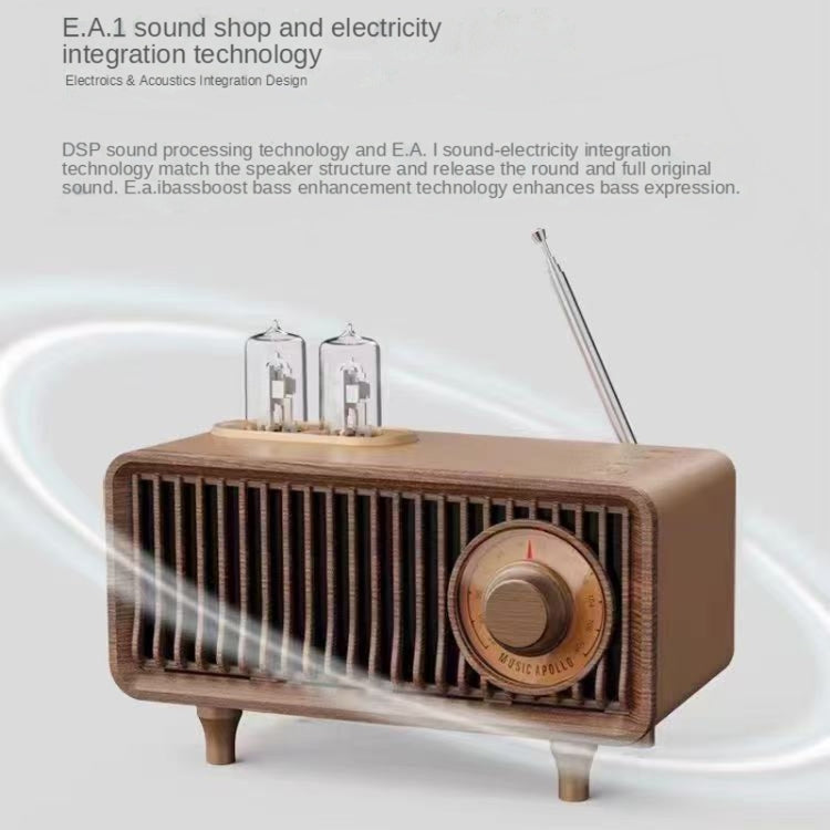 Oneder B9 Retro Indoor Wireless Portable Bluetooth Speaker(Browm) - Desktop Speaker by OneDer | Online Shopping South Africa | PMC Jewellery | Buy Now Pay Later Mobicred