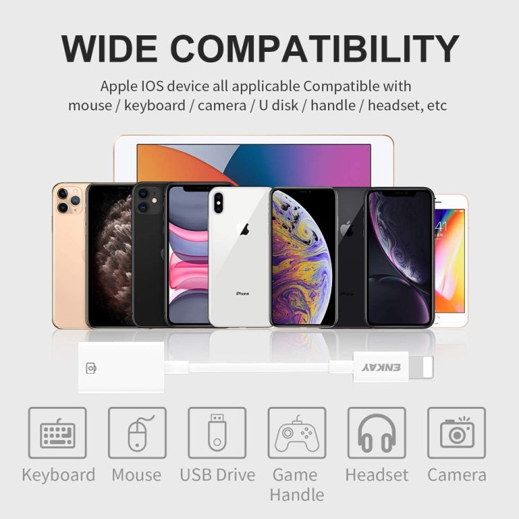 ENKAY ENK-AT108 8 Pin to USB 3.0 OTG Adapter Data Cable for iPhone / iPad - Converter & Adapter by ENKAY | Online Shopping South Africa | PMC TechLife