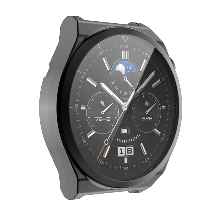 For Huawei Watch GT 3 Pro 46mm ENKAY Full Coverage Electroplated Soft TPU Case with Screen Protection(Black) - free shipping - PMC TechLife - Order now!