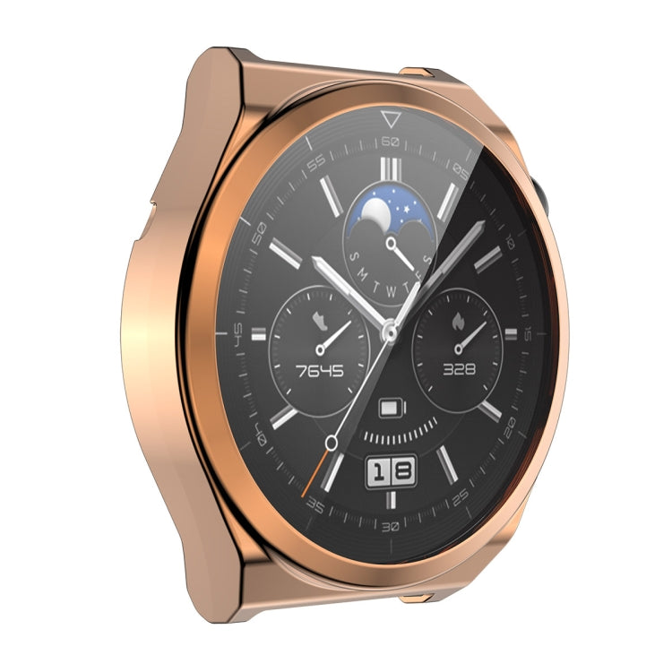 For Huawei Watch GT 3 Pro 46mm ENKAY Full Coverage Electroplated Soft TPU Case with Screen Protection(Rose Gold) - free shipping - PMC TechLife - Order now!