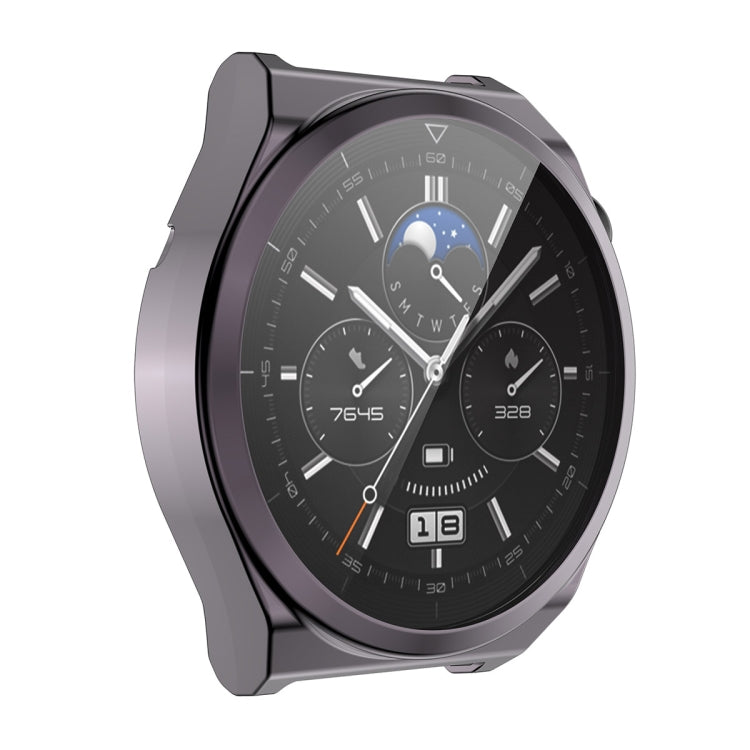 For Huawei Watch GT 3 Pro 46mm ENKAY Full Coverage Electroplated Soft TPU Case with Screen Protection(Grey) - free shipping - PMC TechLife - Order now!
