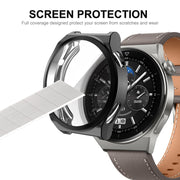 For Huawei Watch GT 3 Pro 46mm ENKAY Full Coverage Electroplated Soft TPU Case with Screen Protection(Black)
