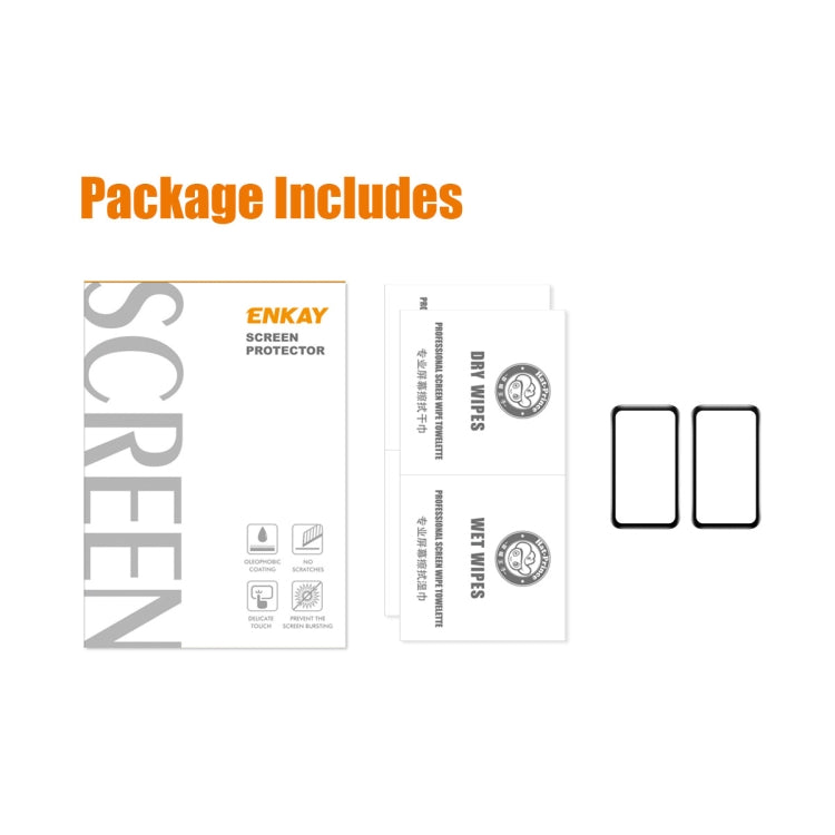 2 PCS For Huawei Band 7/6 / Honor Band 6 ENKAY 3D Full Coverage Soft PC Edge + PMMA HD Screen Watch Film