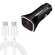 TE-P22 38W PD USB-C / Type-C + QC3. 0 USB Car Charger with 1m USB-C / Type-C to USB-C / Type-C Data Cable(Black) - Car Charger by PMC TechLife | Online Shopping South Africa | PMC TechLife