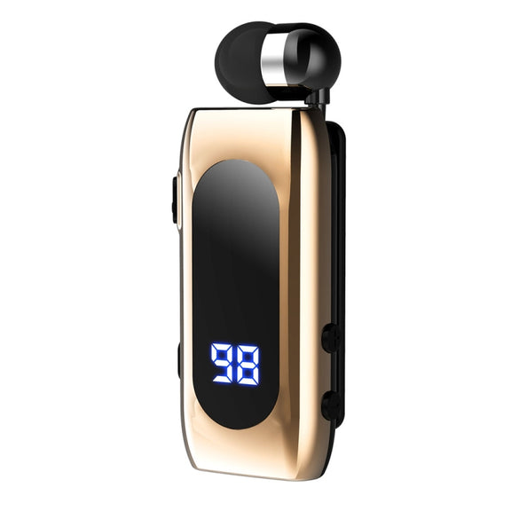 K55 Retractable Cable BT5.2 Smart In-ear Single Sports Earphone(Gold)